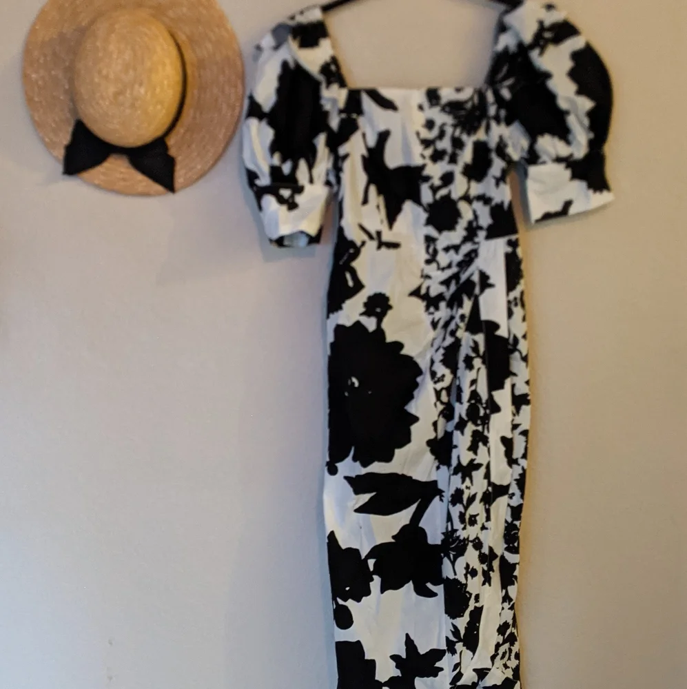Christopher John Rogers Black White Dress sz. 4 - Picture 5 of 15